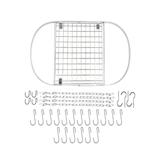 Ceiling Mounted Oval Pot Rack Stainless Steel Kitchen Storage {3}