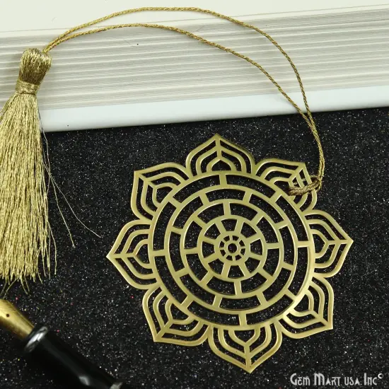 Metal Dream Catcher Bookmark With Tassel. Gold Bookmark, Reader Gift, Handmade Bookmark, Page Marker, Aesthetic Gift. 72mm {1}