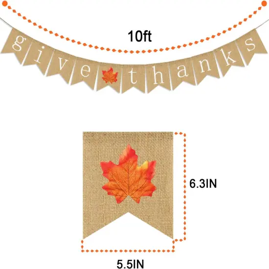 Give Thanks Burlap Banner {3}