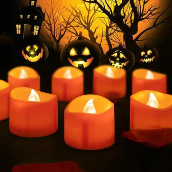 24 Pack Halloween Tea Lights {1}