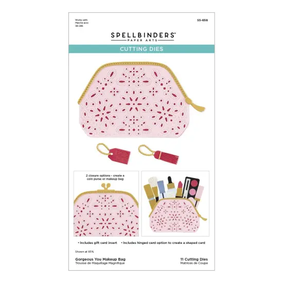 Spellbinders Etched Dies From he Gorgeous You Collection-Makeup Bag {1}
