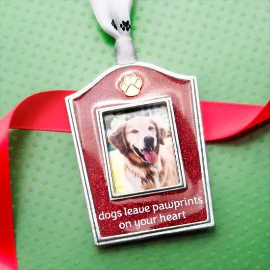 Gloria Duchin Dogs Pawprints Silver Metal Paws Photo Frame Ornament {2}