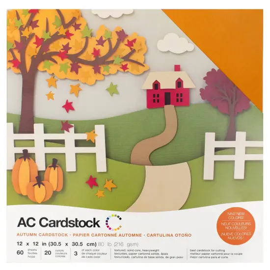 American Crafts Variety Cardstock Pack 12"X12" 60/Pkg-Autumn {1}