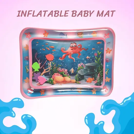 4E's Novelty Water Mat for Babies - Inflatable Tummy Time Water Mat for Sensory Development, Baby Play Mat {2}