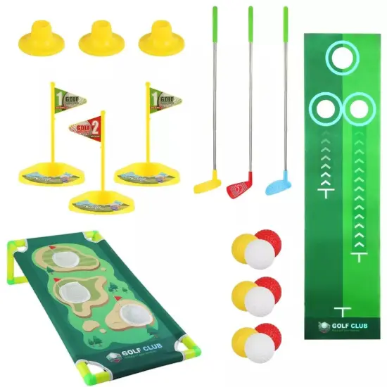 Kids Toddler Golf Set with 9 Balls & 3 Golf Club Sport Games Toys Christmas Gift {1}