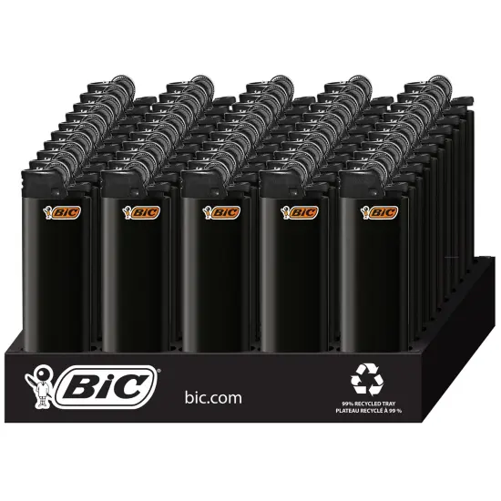 BIC Maxi Pocket Lighter, Special Edition Series, Black, 50 Count Tray of Lighters {2}