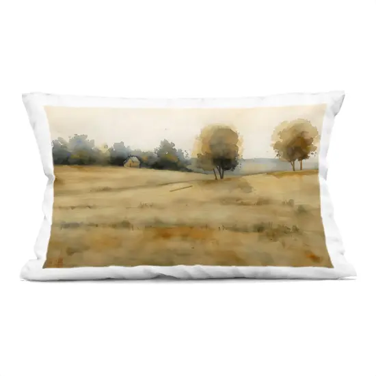 Stupell Industries Solitude Fields Landscape Indoor Pillow, 14 x 7 x 20 {1}