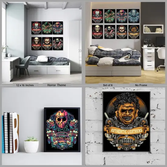 8 Pack Horror Diamond Painting Kits for Adults {5}