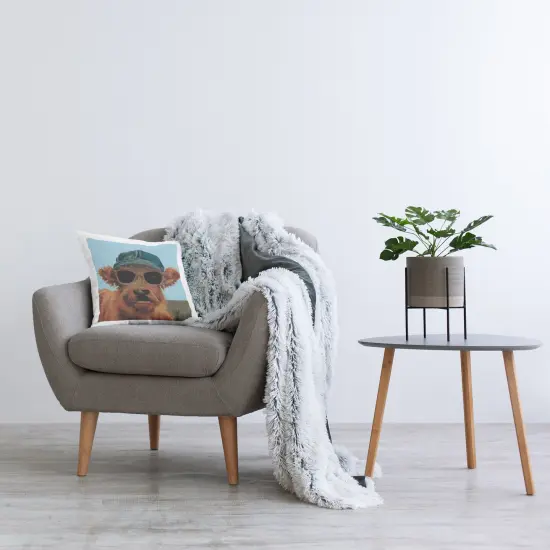 Stupell Industries Cow in Baseball Cap Indoor Pillow, 18 x 7 x 18 {2}