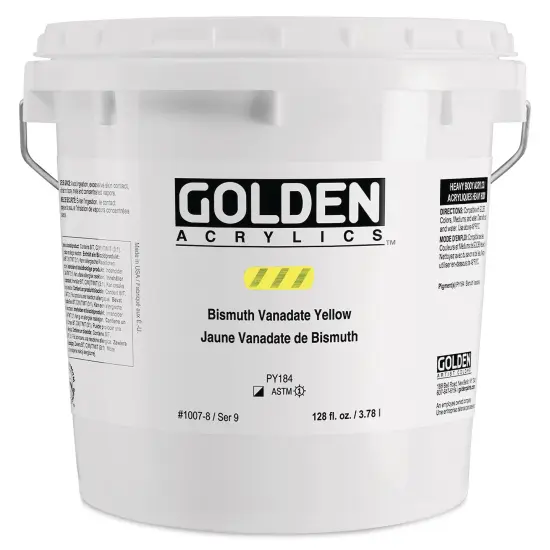 Golden Heavy Body Artist Acrylics - Bismuth Vanadate Yellow, 128 oz Jar {1}