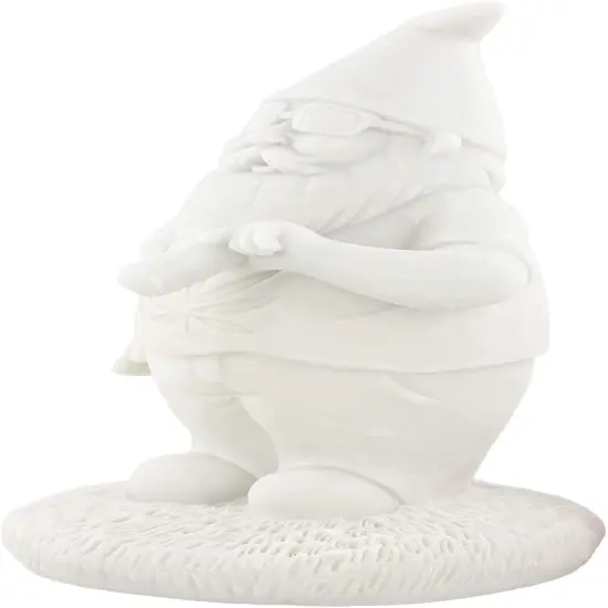 Gnude Gnomes - Unpainted Smoking Gnome, 8.5" Inches - DIY Paint Your Own Gnome {4}