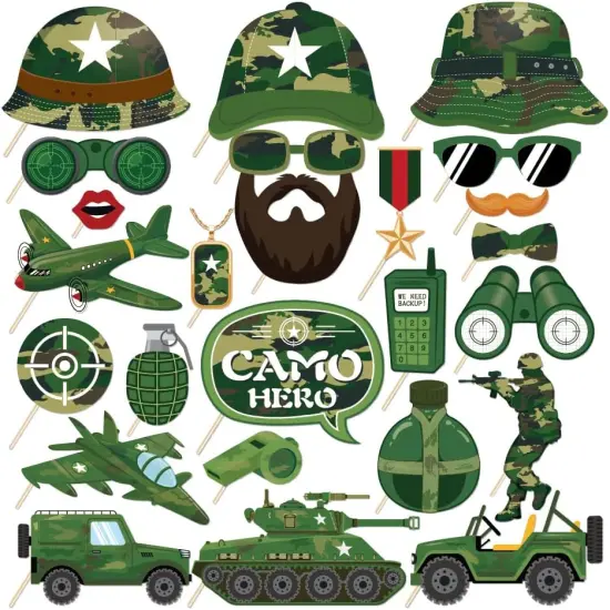 25pcs Soldier Themed Photo Booth Props {4}