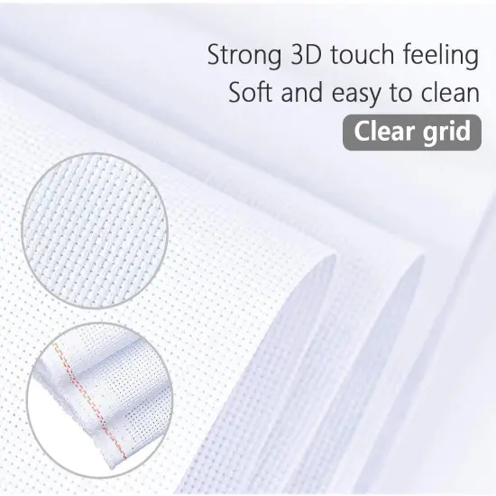 Cross Stitch Aida Fabric 14 Count, 59 by 39 Inch Large Size, Classic Reserve Cross Stitch Aida Cloth for Home DIY Embroidery Decoration {5}