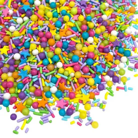 pink sprinkles, valentines, cake sprinkles, gluten free, cookies, chocolate, fondant, princess topping, ice cream, edible, dessert decoration (Rainbow) {5}