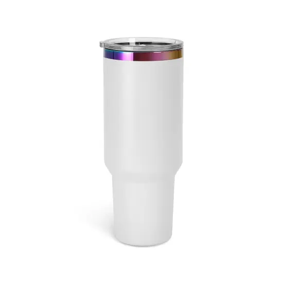 Makerflo 40 oz Rainbow Plated Powder Coated Tumbler with Twist On Clear Slide Lid and Handle Sold Separately, Ideal for Craft and Personalization (Laser Engraving, UV DTF, Epoxy, and Vinyl) {6}