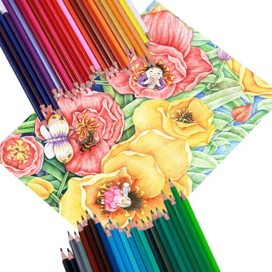 48 Colored Pencils, Easy Sharpening Colored Pencil Set for Drawing Blending Shading, Gift for Art Beginners {3}