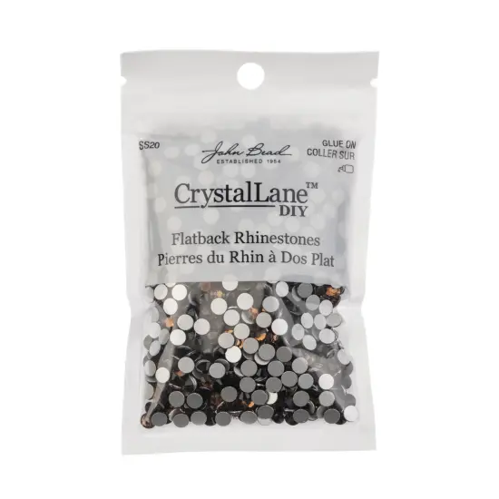 Crystal Lane DIY SS20 Glass Flatback Rhinestones, 1440pcs Smoked Topaz {3}