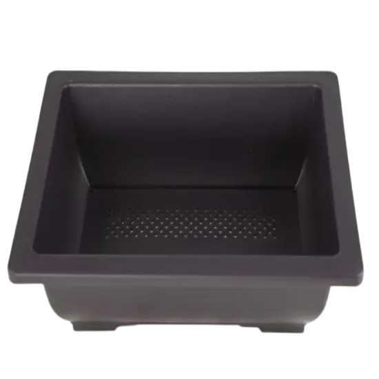 Rectangular Plastic Dark Brown Bonsai / Cactus & Succulent Pot - 10"x 7.5"x 3" {1}