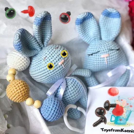 1100PCS Safety Eyes and Noses, Amigurumi Safety Eyes for Crocheting, Colorful Doll Crochet Eyes with Washers for Plush Animal, Crochet Toy, Stuffed Doll and Teddy Bear (Various Sizes) {2}