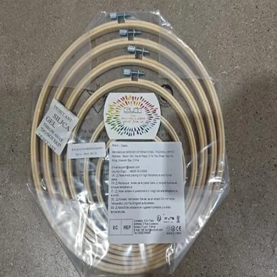 Caydo 6 Pieces Embroidery Hoop Set Circle Cross Stitch Hoop Ring 4 inch to 10 inch for Embroidery and Cross Stitch {3}