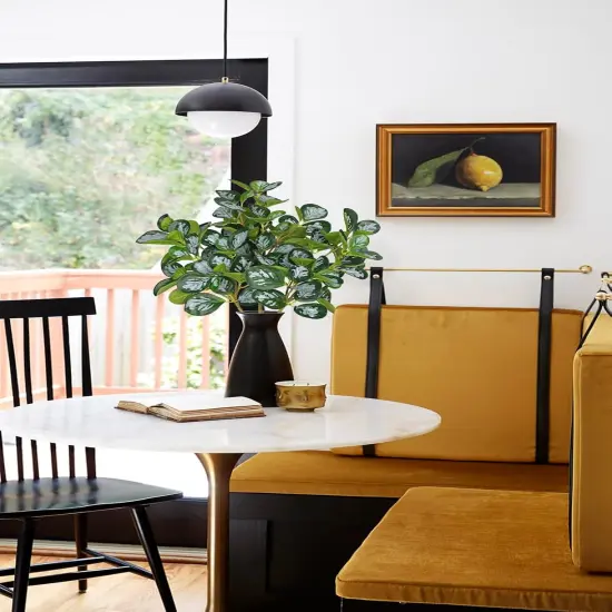 Fake Plants Branches Real Touch Faux Greenery Stems for Vase, Set of 3 Spring Summer Artificial Branches DIY Arrangements for Home Farmhouse Wedding Decor, White and Green Leaf {4}