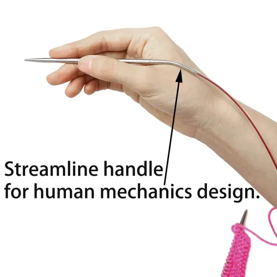 Circular Knitting Needles Set Round Needle Metal Magic Loop 40 Inch Size 15 11 9 7 4 1.5 {2}