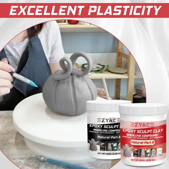 Epoxy Clay, Epoxy Sculpt Modeling Clay, Epoxy Sculpt Clay, 2 Part Modeling Compound (A & B) of Magic Sculpt Clay, Magic Sculpt Epoxy Clay for Sculpting, Modeling, Building and Repairing, Natural {5}