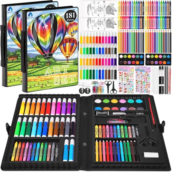 2 Pack Art Kit, Drawing Painting Art Supplies for Kids Girls Boys Teens {1}