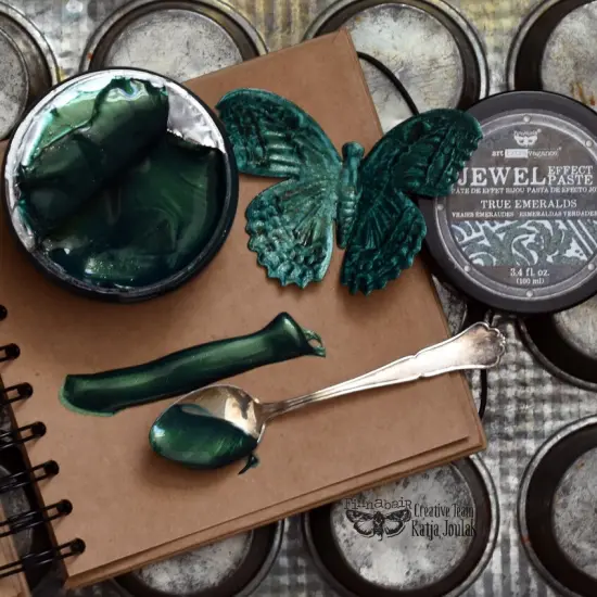 Art Extravagance - Jewel Texture Paste - True Emeralds - 1 jar, 3.4 fl oz (100 ml) {2}