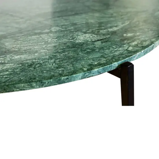 Green Marble Nesting Table with Grey Metal Frame (17" Height) | Elegant & Modern Side Table | Sturdy & Space-Saving Design | Perfect for Living Room, Bedroom, Office & Home D&eacute;cor {4}