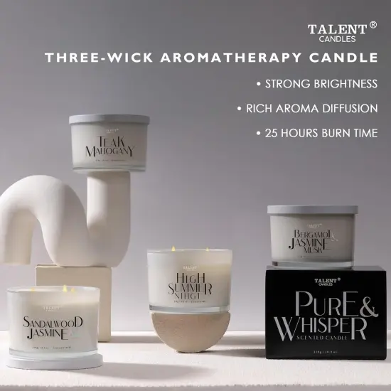 Scented Candles for Home - Large 3 Wick Jar Candles - Natural Soy Wax Candles Gifts for Women & Men - Aromatherapy Aesthetic Candles {5}