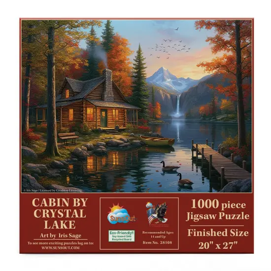 Sunsout Cabin by Crystal Lake 1000 pc Jigsaw Puzzle 28108 {4}