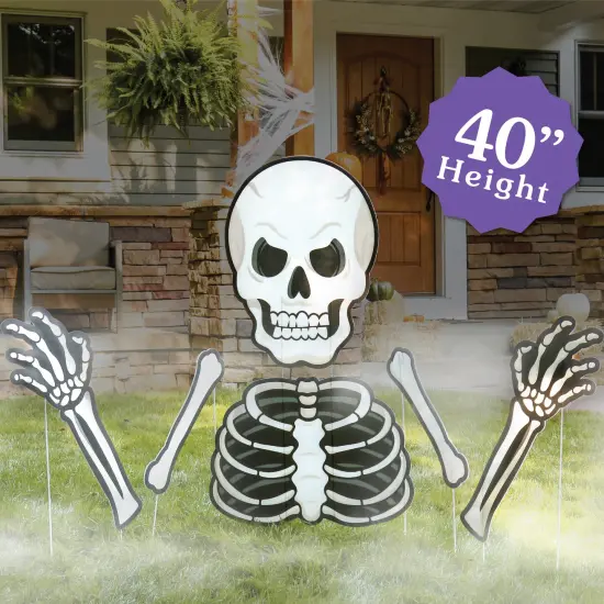 Big Dot of Happiness Scary Skeleton - Big Skeleton Yard Sign Outdoor Lawn Decorations - Halloween Party Yard Signs {1}