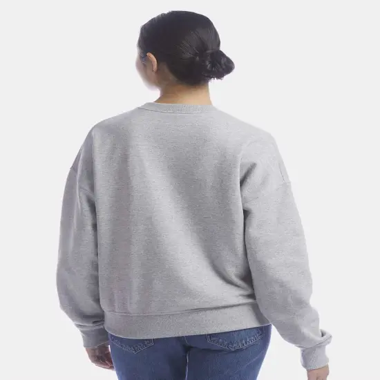 Champion&reg; Women's Powerblend Crewneck Long Sleeve Sweatshirt Late night blue {7}