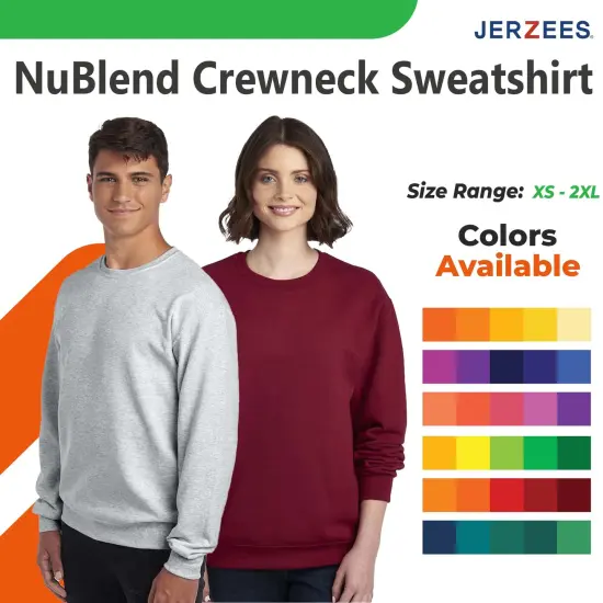 JERZEES&reg; NuBlend Crewneck Long Sleve Sweatshirt J. navy {2}