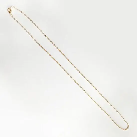 10 Pieces - 17.5inch 16K Gold Plated Finished Cable Chain Necklace Chain Bulk Discount Jewelry Necklace Chain Bulk Chain Wholesale Jewelry Supply - 10PCHN (Gold) {4}