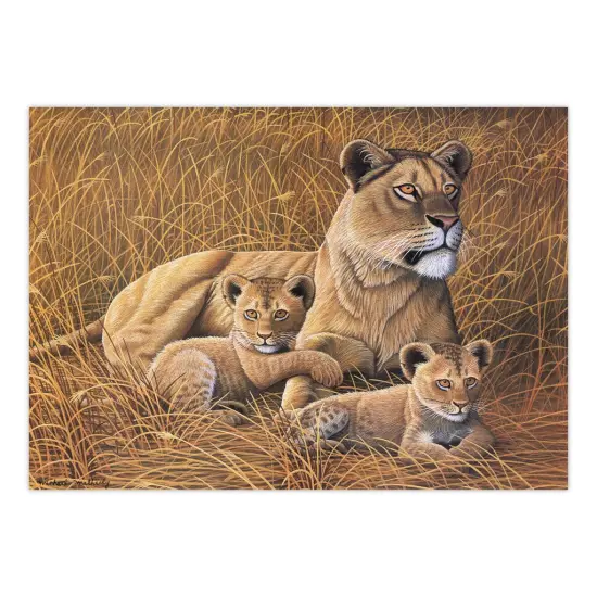 PJL26 | Painting by numbers&trade; 13pc 11.25" x 15.375" African Lioness & Cubs Painting Project {2}
