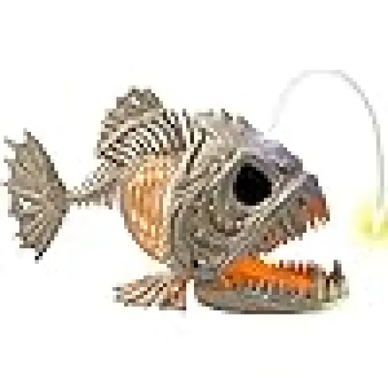 Halloween Skeleton Lantern Fish with LED Eye Plastic Bones for HalloweenSkeletons {1}