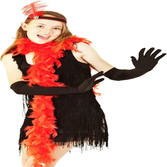 4E&rsquo;s Novelty 21" Elbow Length Satin Gloves for Women &ndash; Black Long Opera Gloves for 1920s Flapper, Gatsby, Evening Party, Prom, Wedding & Costume Accessories, Vintage Old Hollywood Dress-Up {6}