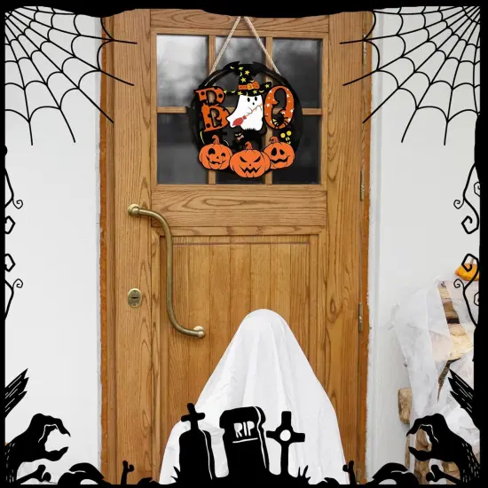 Halloween Decor Front Door Outdoor Decorations {5}