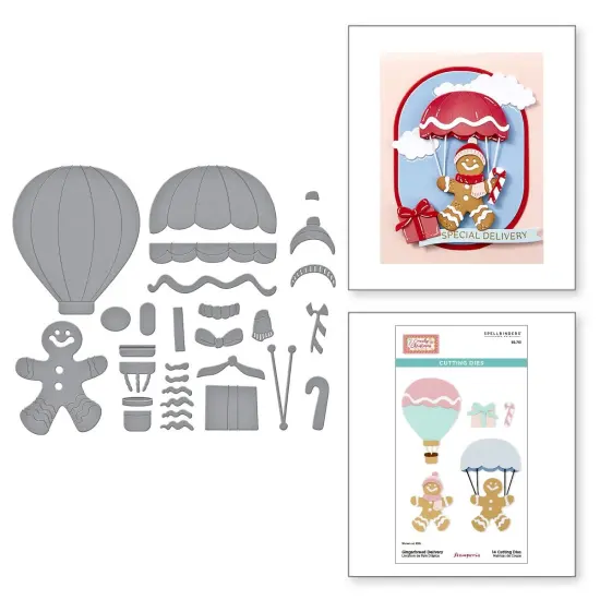 Spellbinders Etched Dies From Candy Christmas By Stamperia-Gingerbread Delivery {5}