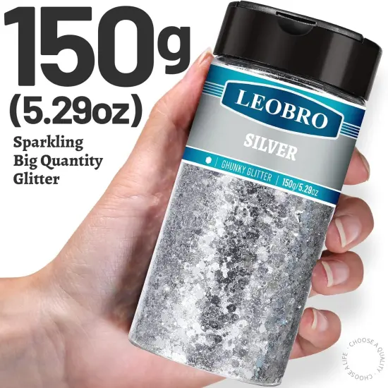 Silver Chunky Glitter {2}