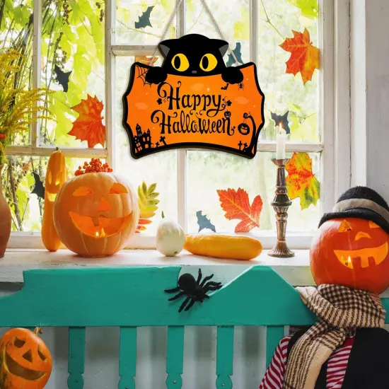 Happy Halloween Sign Front Door {6}