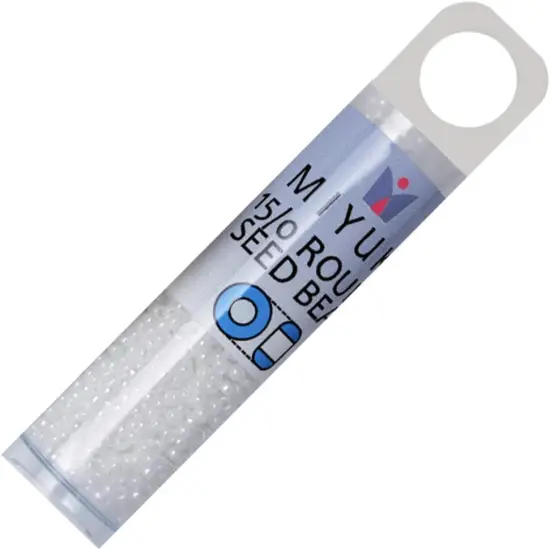 Miyuki Round Seed Bead Size 15/0 8.2g White Pearl {2}