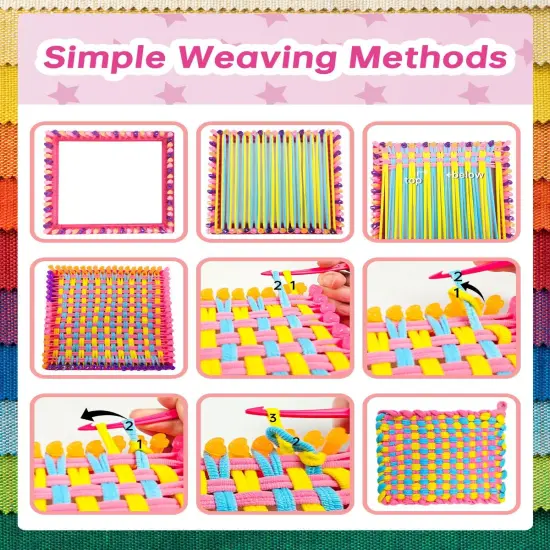 Weaving Loom Kit, Potholder Loom Craft Kit with 500 Pcs/10 Colors {3}