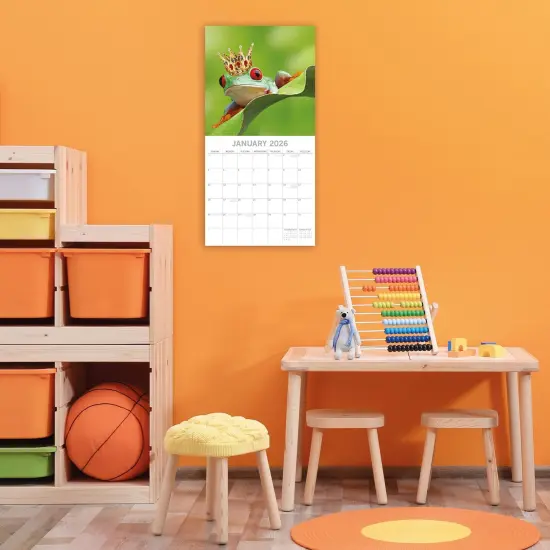 The Gifted Stationary 2026 Square Wall Calendar, Fabulous Frogs, 16-Month Animals Theme Hanging Calendar with 180 Reminder Stickers, Month Planner for Home, or Creative Spaces, 12x12 In Multicolor {2}