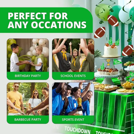 4E's Novelty 10 Pcs Hanging Swirl Decorations &ndash; Football Party Supplies, Football Birthday Party Decorations, Football Themed Party Decorations {6}