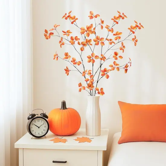 3Pcs Fall Leaves Stems {4}