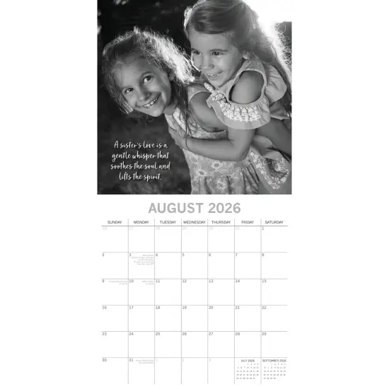 The Gifted Stationary 2026 Square Wall Calendar, Sisters, 16-Month Lifestyles Theme Hanging Calendar with 180 Reminder Stickers, Month Planner for Home, or Creative Spaces, 12x12 In Multicolor {3}