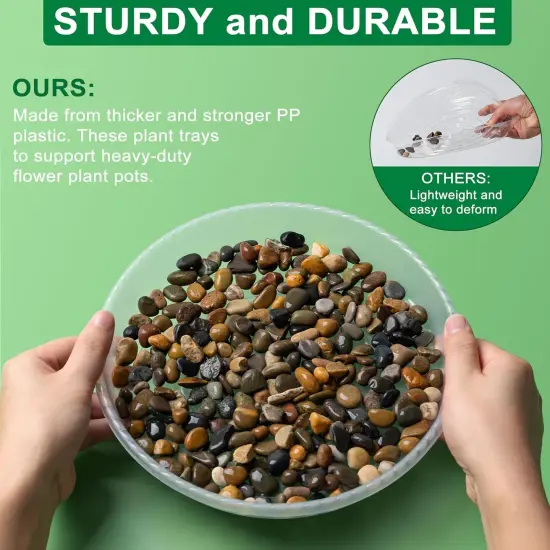 6 Pack 14 Inch Plastic Plant Trays {3}